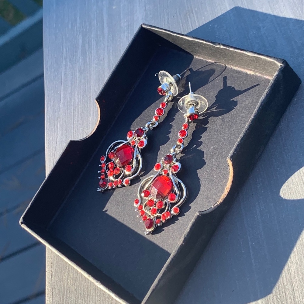 RED PROM EARRINGS